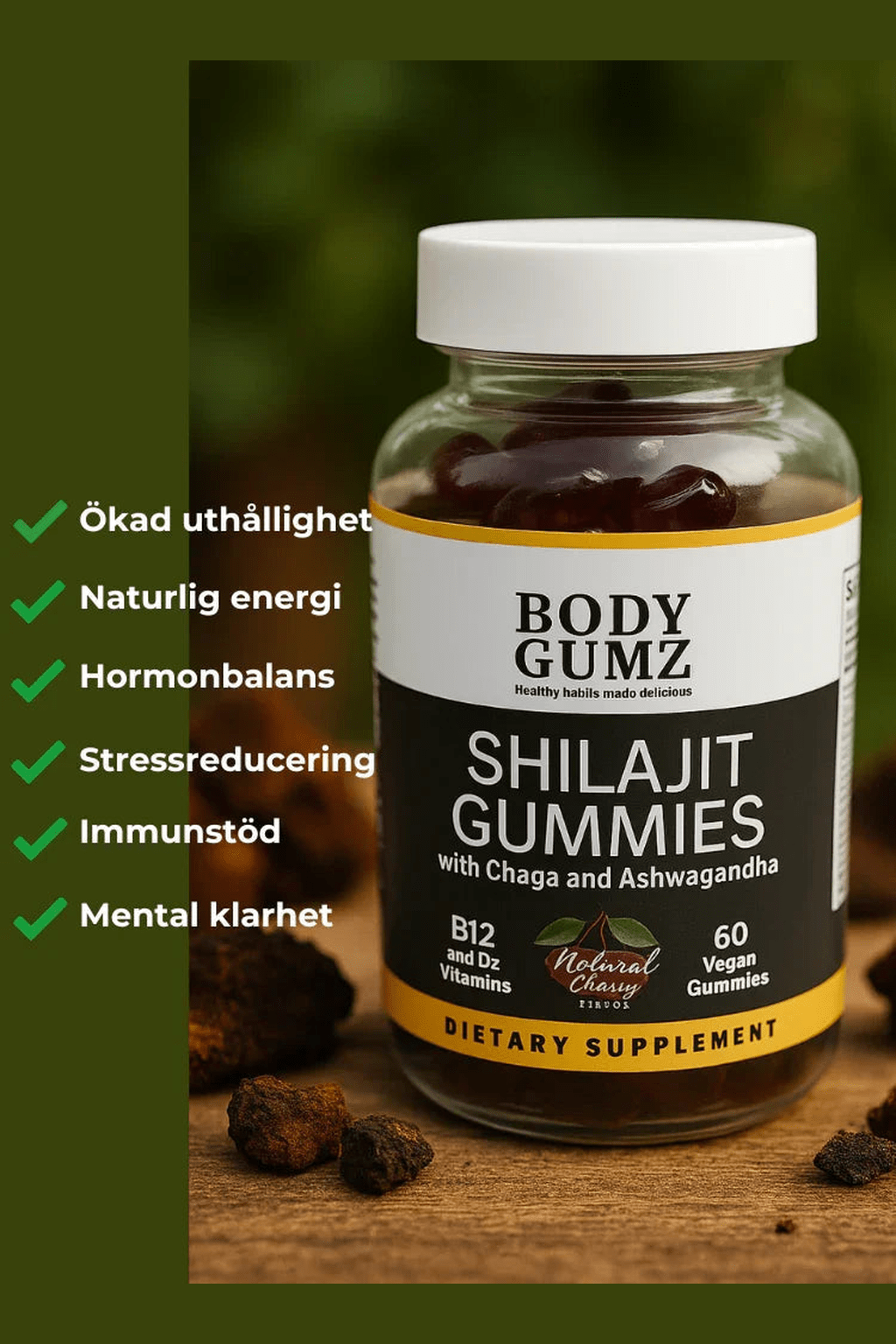 Shilajit-vingummi